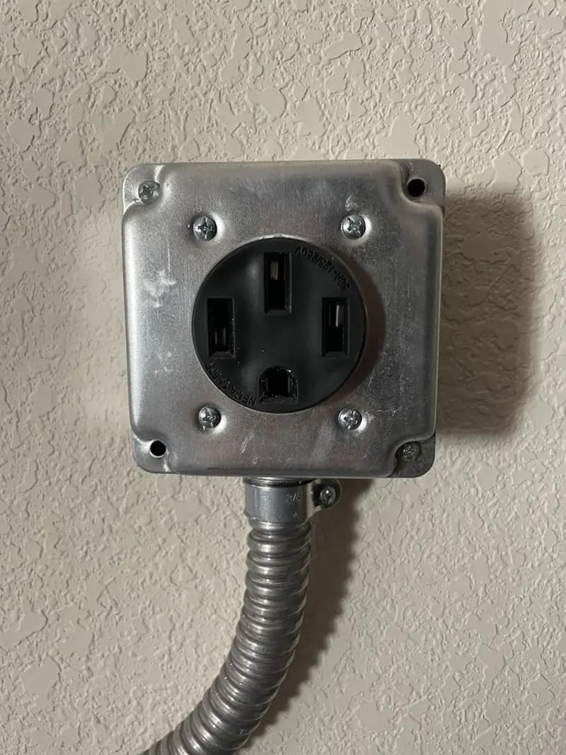 NEMA 14-50 outlet installed for Electrical Panel Upgrade in Mount Orab